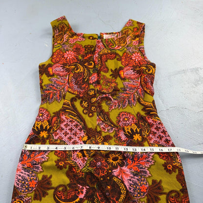 VTG 50s 60s Vogue Short Dress Summer Vibe Movie Boho Hippy Rockabilly Pattern