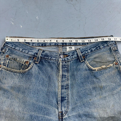 Levis 501 Vintage Y2K 90s XX Straight Leg Jeans Blue Light Wash 36x32 Act 33x30