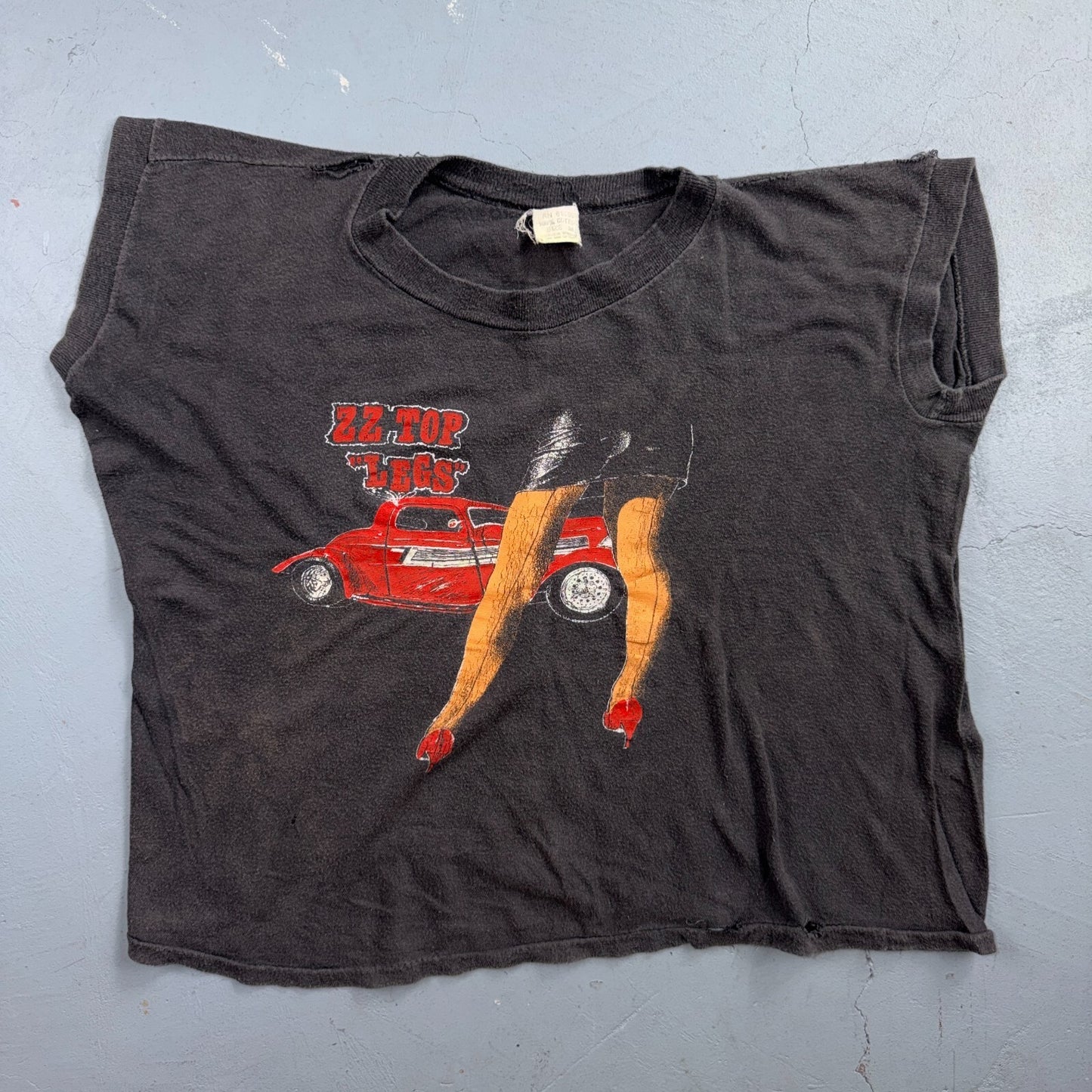 ZZ Top Legs 1983 Promo VTG T Shirt Tank Chop Boxy 80s Music Band Rock Cars Hot