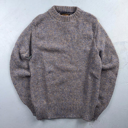 Eddie Bauer VTG Wool Sweater Women's Medium Blue Knit Round Neck Pullover