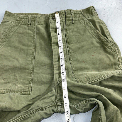 Vintage 1960s 70s Vietnam OG 107 Fatigue Pants 60s Button Fly 34x35 Act 33x26
