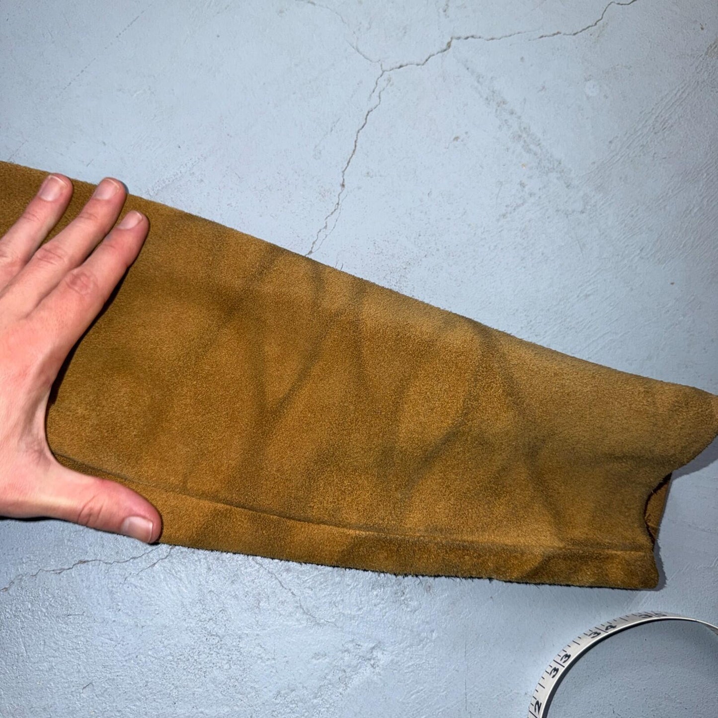 1940s 1950s VTG Brown Suede Jacket Leather Distressed Rockabilly Ricky Chore