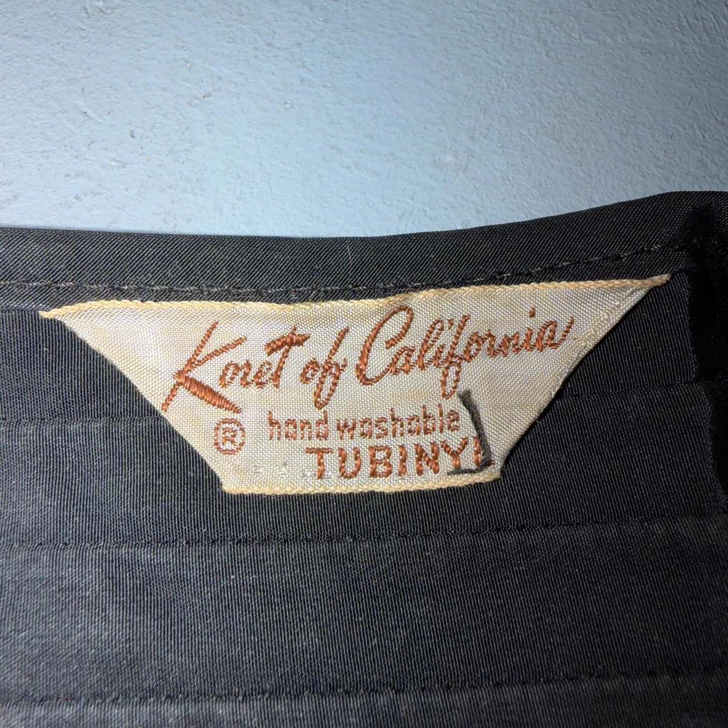 1950s Koret of California Midi Dress Womens Flare Textured Rockabilly Black