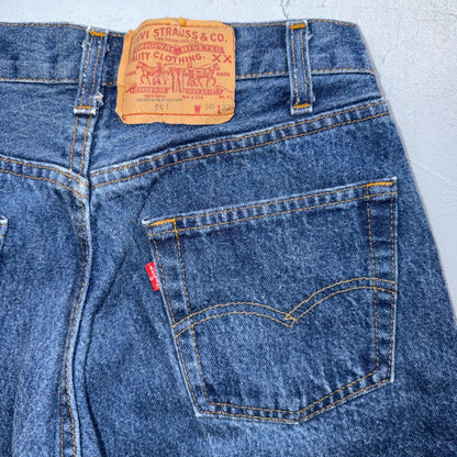 Levis 501 Vintage 80s USA XX Straight Leg Jeans Blue Med Wash 30x32 Act 26x28