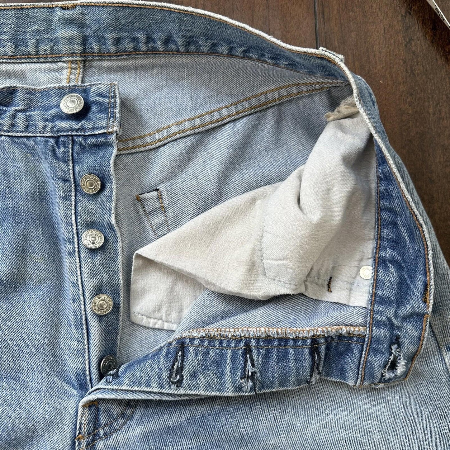 Levis Vintage 80s Redline Selvedge USA 501 XX Jeans 66 70s 33x36 Act 31x26