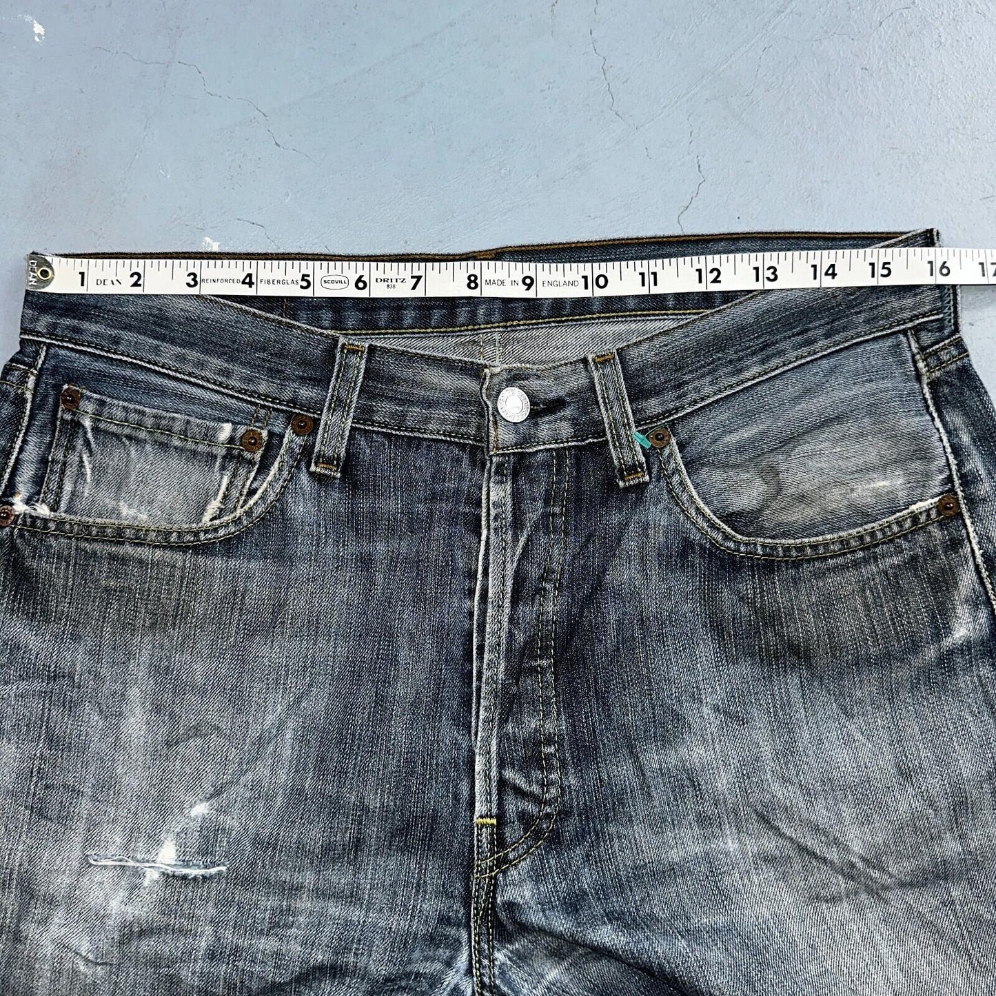 Levis 501 Vintage Y2K XX Straight Leg Jeans Blue Med Wash 33x30 Act 32x28