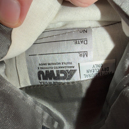 Nordstrom Vintage 42 Blazer Gray Wool Sport Coat USA 1980s Union USA Gold Button