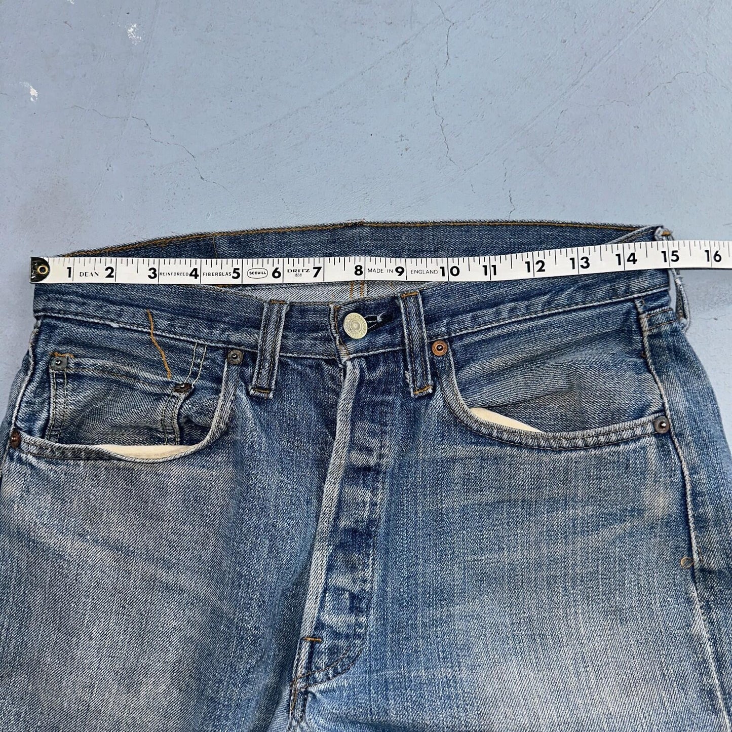 Levis 501 Vintage 70s SS Redline Selvedge USA XX Jeans Med Wash 32x34 Act 30x29