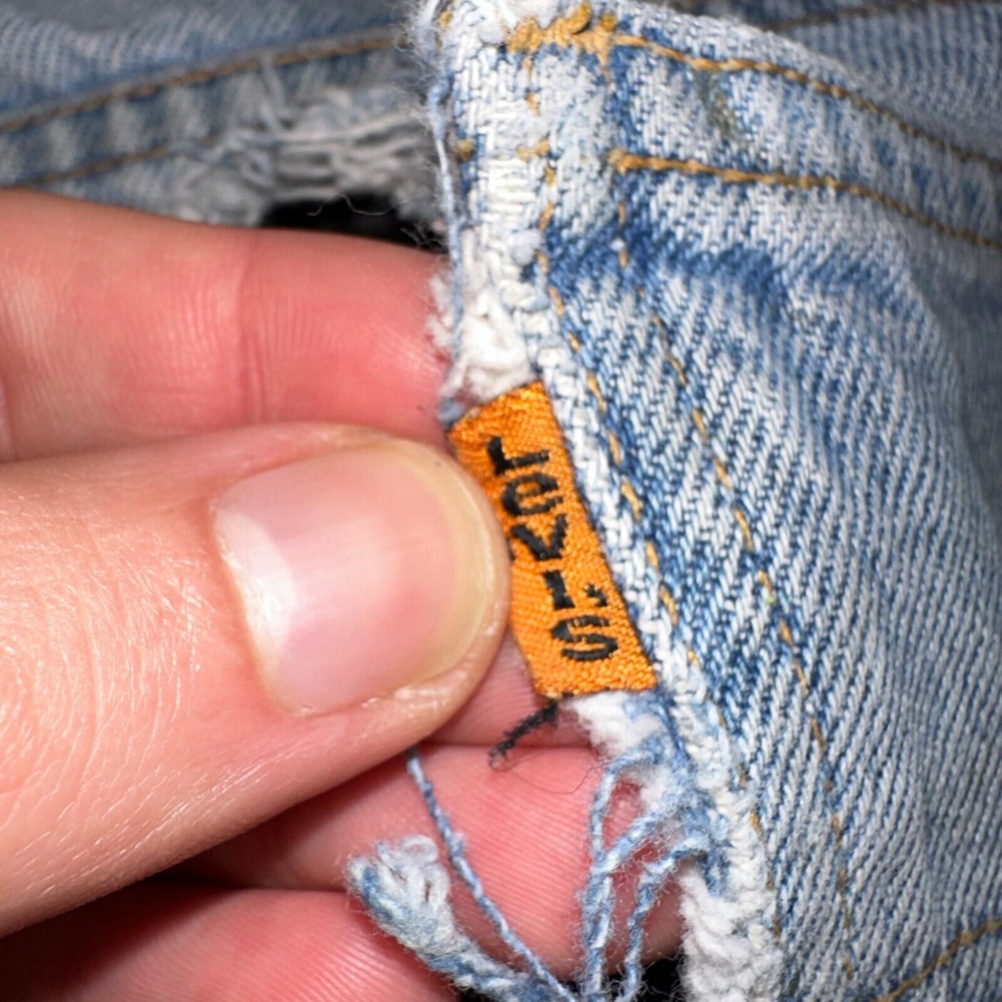 Levis 505 Vintage 90s Mexico Orange Tab Jeans 38x32 Blue Light Wash Act 36x30