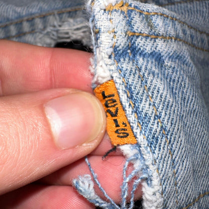 Levis 505 Vintage 90s Mexico Orange Tab Jeans 38x32 Blue Light Wash Act 36x30