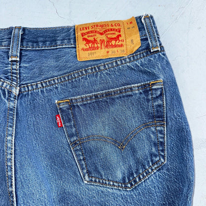 Levis 501 Y2K XX Straight Leg Jeans Blue VTG Med Wash 36x38 Act 33x33