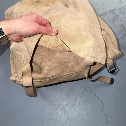 VTG 1930s 1940s Canvas Fishing Field Bag Saddle Bell System Canvas Tote WWII