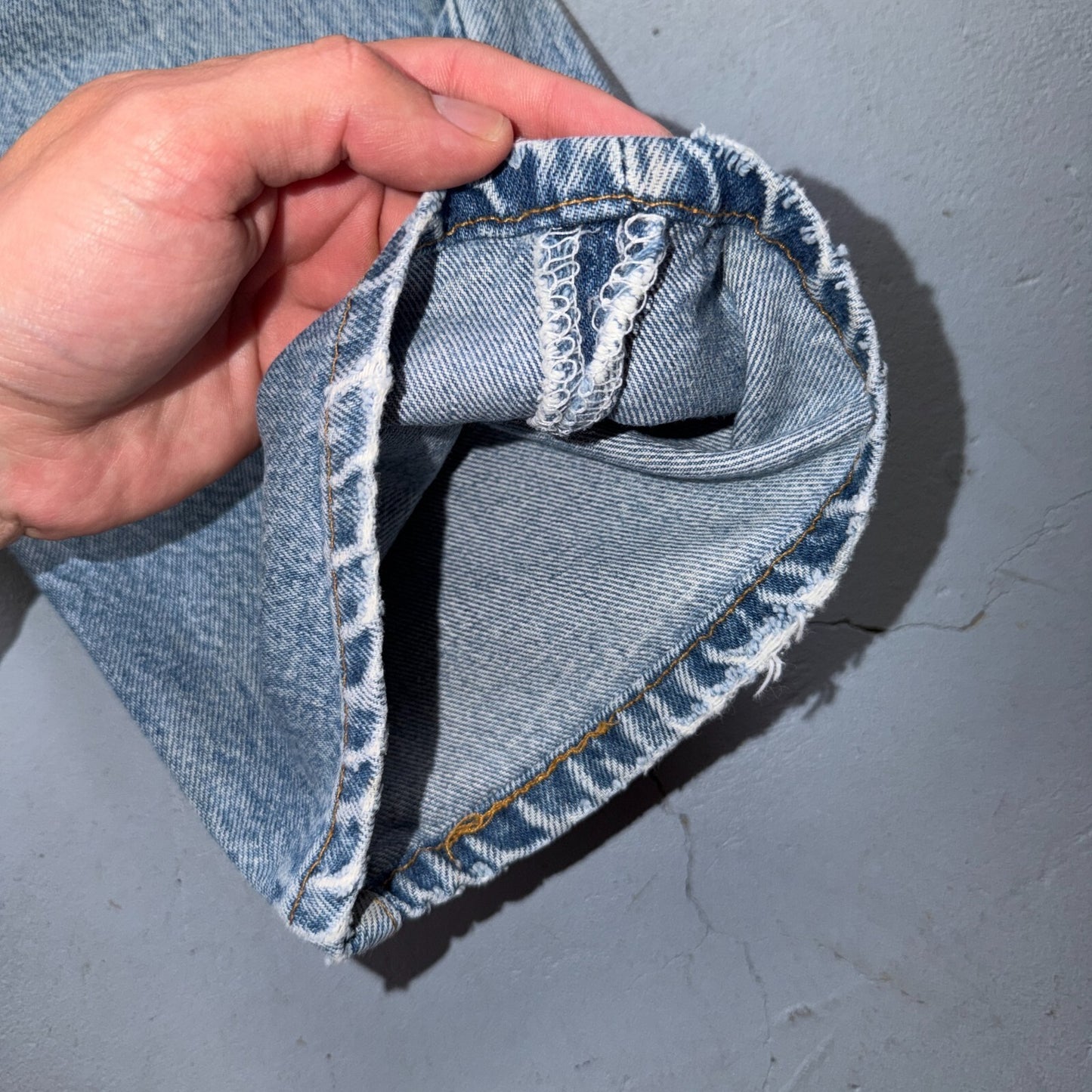 Levis 501 Vintage 90s USA XX Straight Leg Jeans Blue Light Wash 38x38 Act 35x34