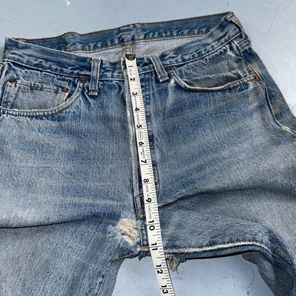 Levis 501 VTG 70s SS Redline Selvedge Jeans XX Thrashed Ripped Act 29x29