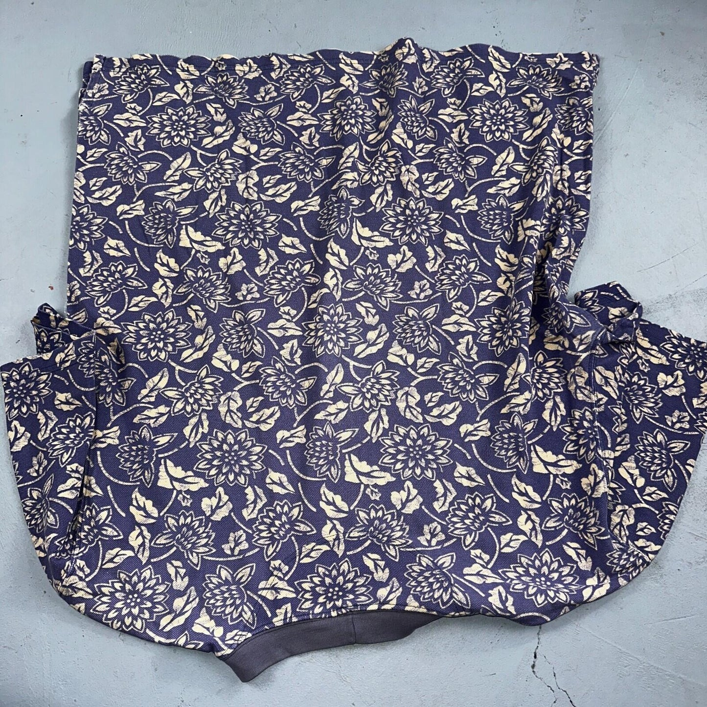Lands End AOP USA 90s VTG T Shirt Womens Size L Unisex Floral Purple RARE