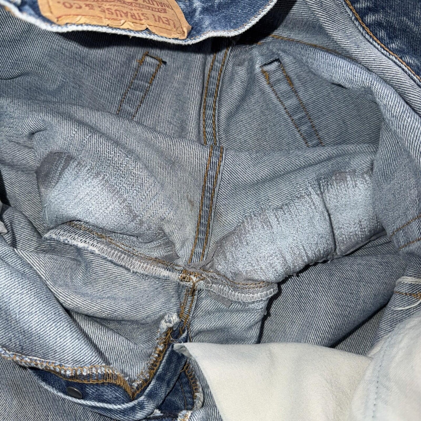 Levis 501 Vintage 80s Redline Selvedge USA XX Jeans Light Wash 31x27 Skinny