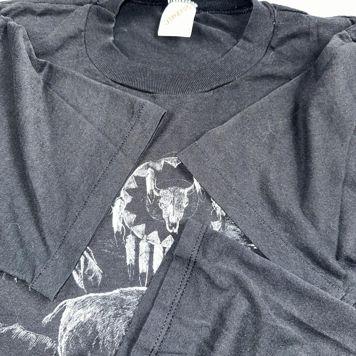 Buffalo Native American Jerzees VTG T Shirt Single Stitch Spirits Sue Chaffee