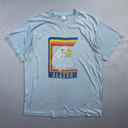 Alaska Freedom USA 1970s VTG T Shirt 70s Single Stitch Graphic Tee Eagle Colors