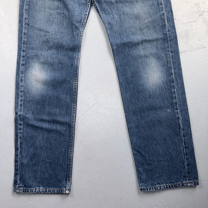 Levis 501 Vintage 90s USA XX Straight Leg Jeans Blue Med Wash 33x34 Act 31x31