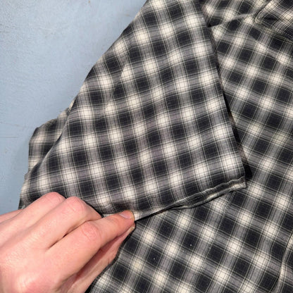 Vintage 60s McGregor Checker Loop Collar Button Up Shirt Made In USA Rockabilly