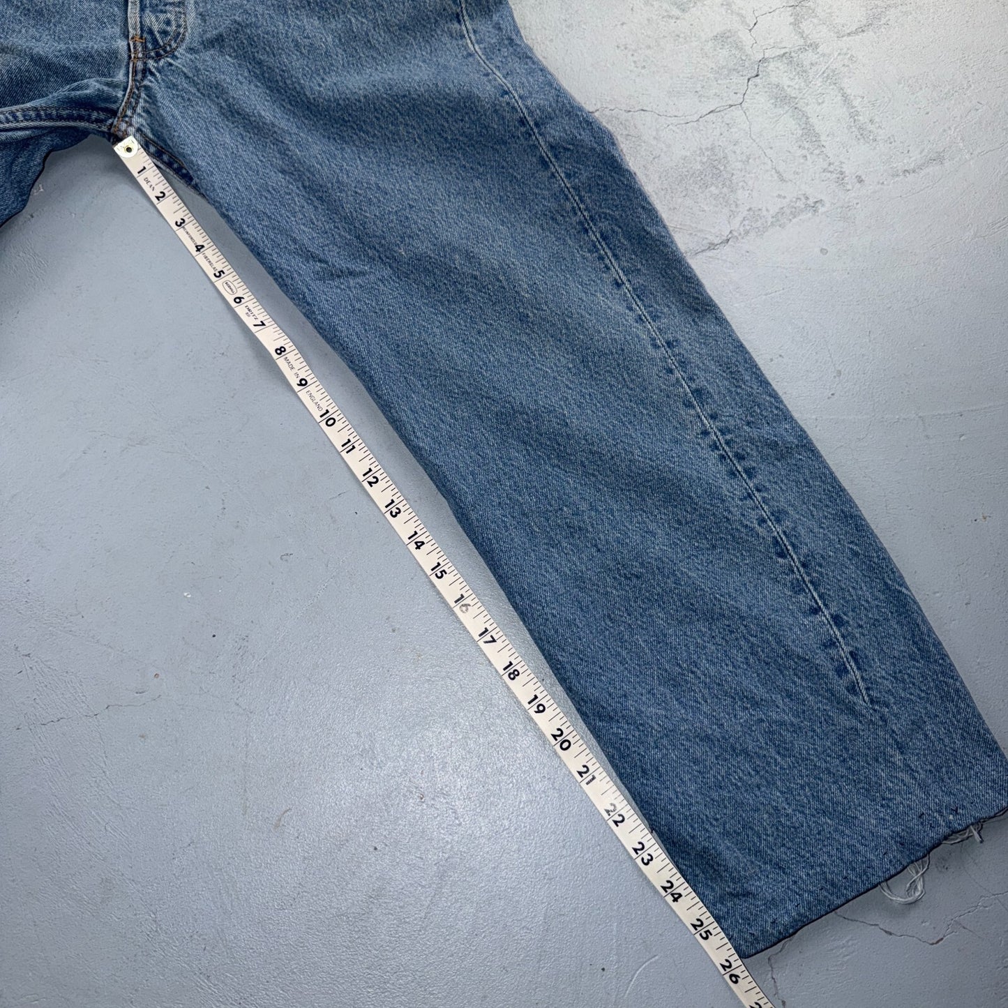 Levis 501 Vintage 90s USA XX Straight Leg Jeans Blue Light Wash 34x30 Act 33x26