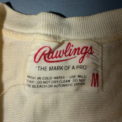 VTG Rawlings Football Jersey 26 White Blue USA Athletic T Shirt 1960s Rockabilly