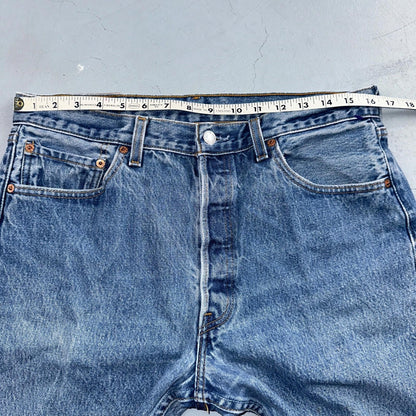 Levis 501 Vintage 90s USA XX Straight Leg Jeans Blue Light Wash 35x34 Act 32x30