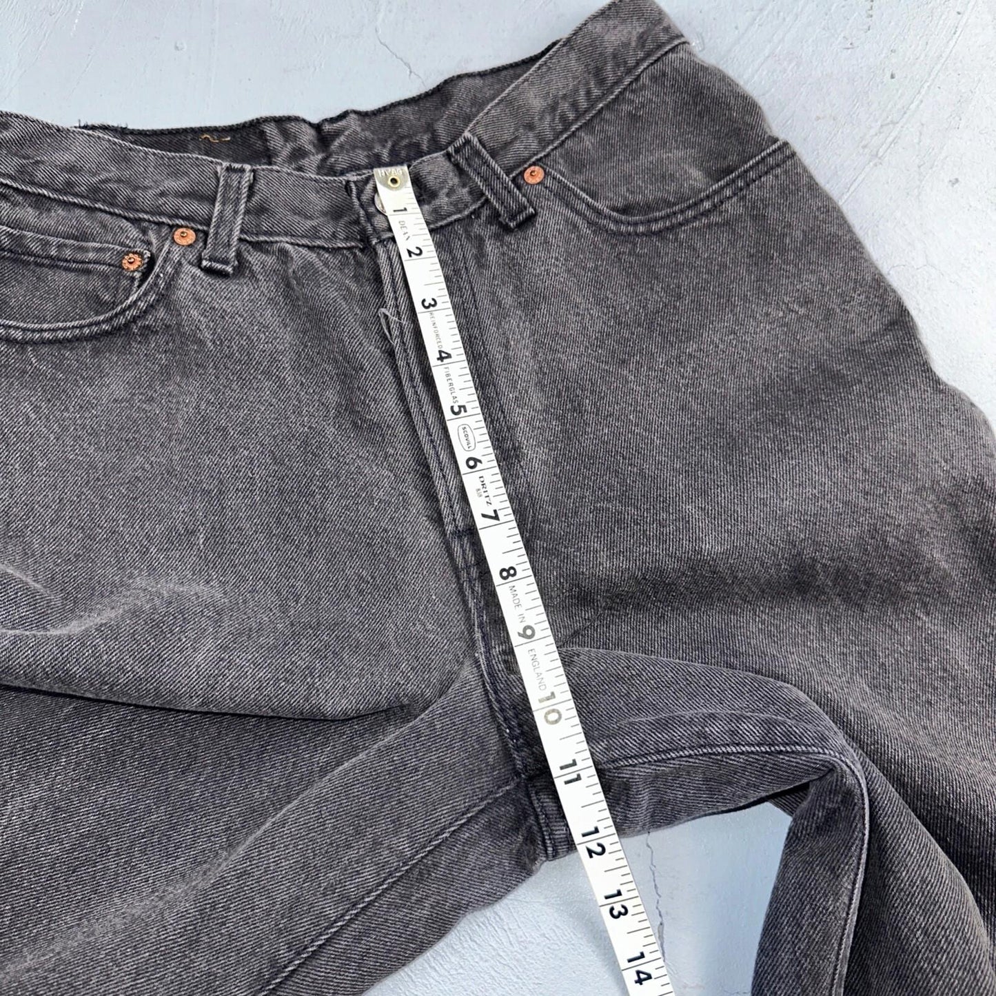 Levis 501 Vintage 90s USA XX Straight Leg Jeans Black Wash 11 Act Altered 27x26