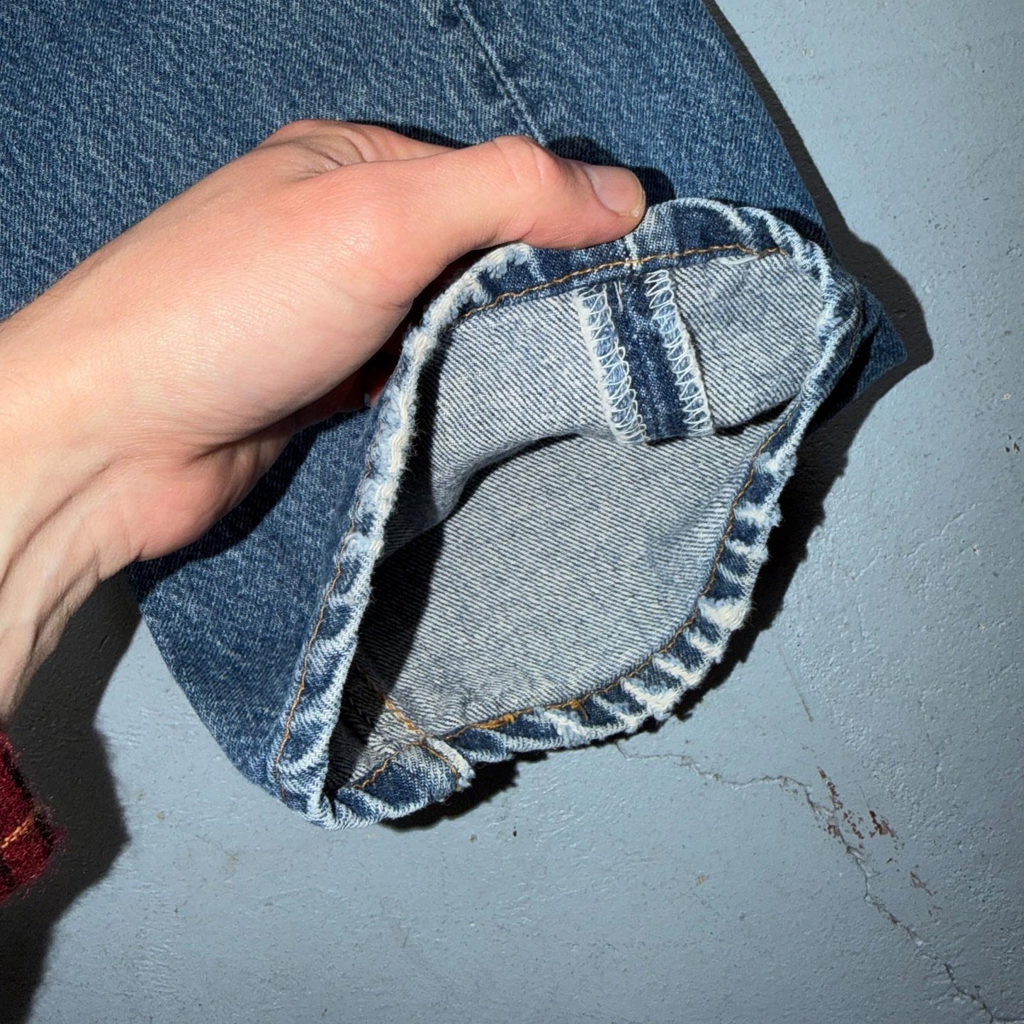 Levis 501 Vintage 80s USA XX Straight Leg Jeans Blue Light Wash 34x33 Act 32x29