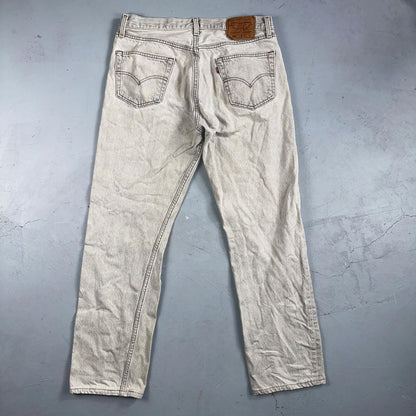 Levis 501 Vintage 90s USA XX Straight Leg Jeans Gray Light Wash 36x32 Act 33x30