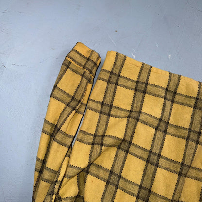 Penneys VTG Towncraft Flannel Shirt Mens M Loop Collar Plaid 50s Rockabilly Wool