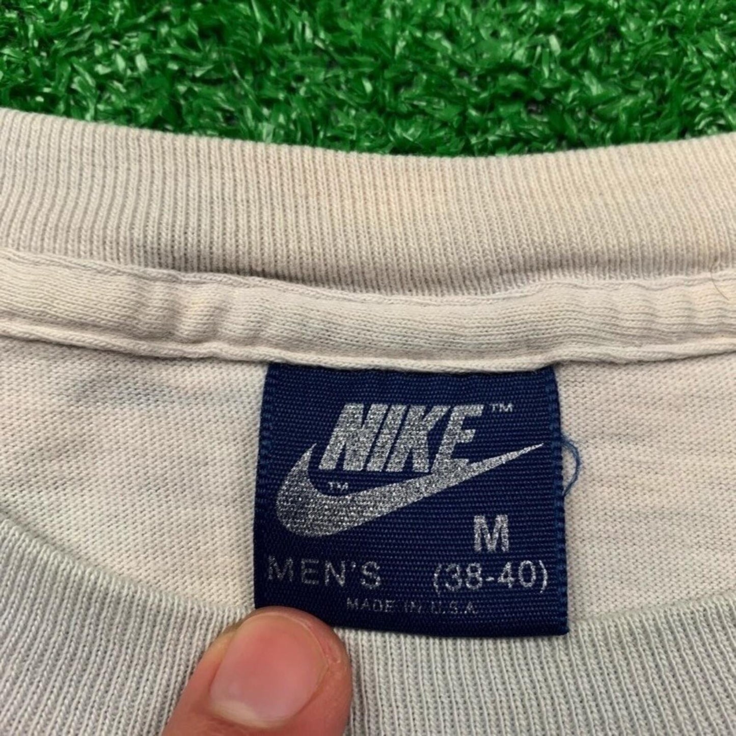 Vintage Nike T Shirt USA Rare 1984 Running LS 80s Zebra Wild Race Cheyenne Zoo