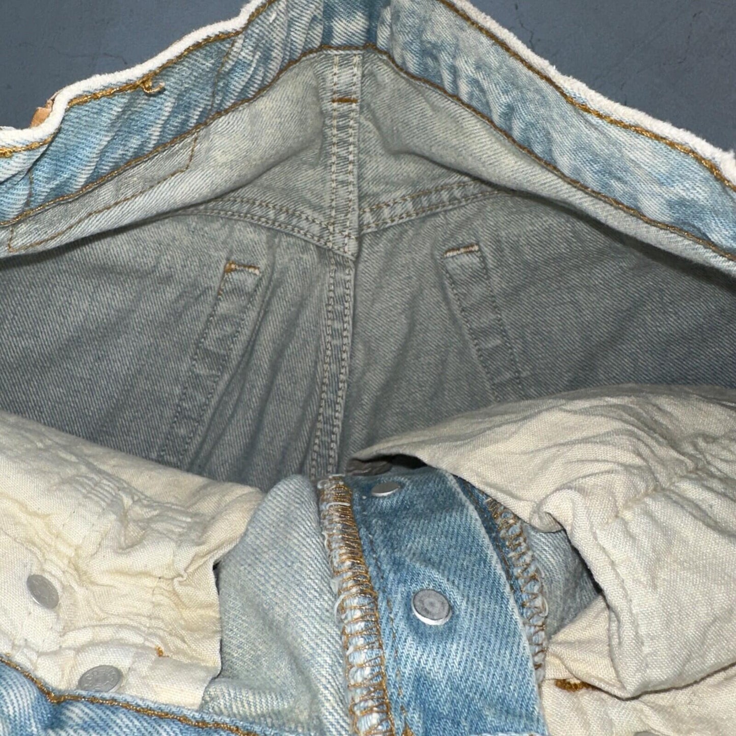 Levis 501 Vintage 90s USA XX Straight Leg Jeans Blue Light Wash 30x34 Act 27x34