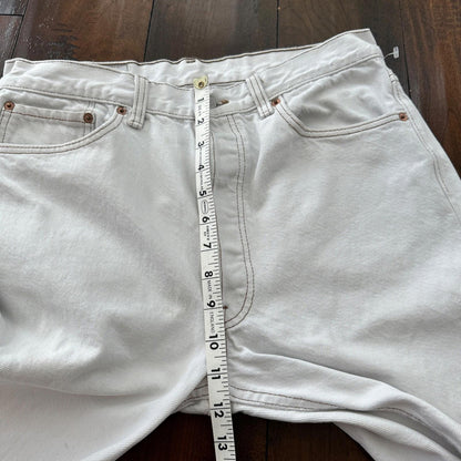 Vintage 90s Levis 501 USA 34x34 Tag Jeans 80s White Bleach Wash Act Worn 31x30