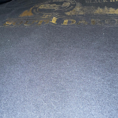 South Dakota Mount Rushmore Graphic 90s VTG T Shirt Black Hills Gold Text USA