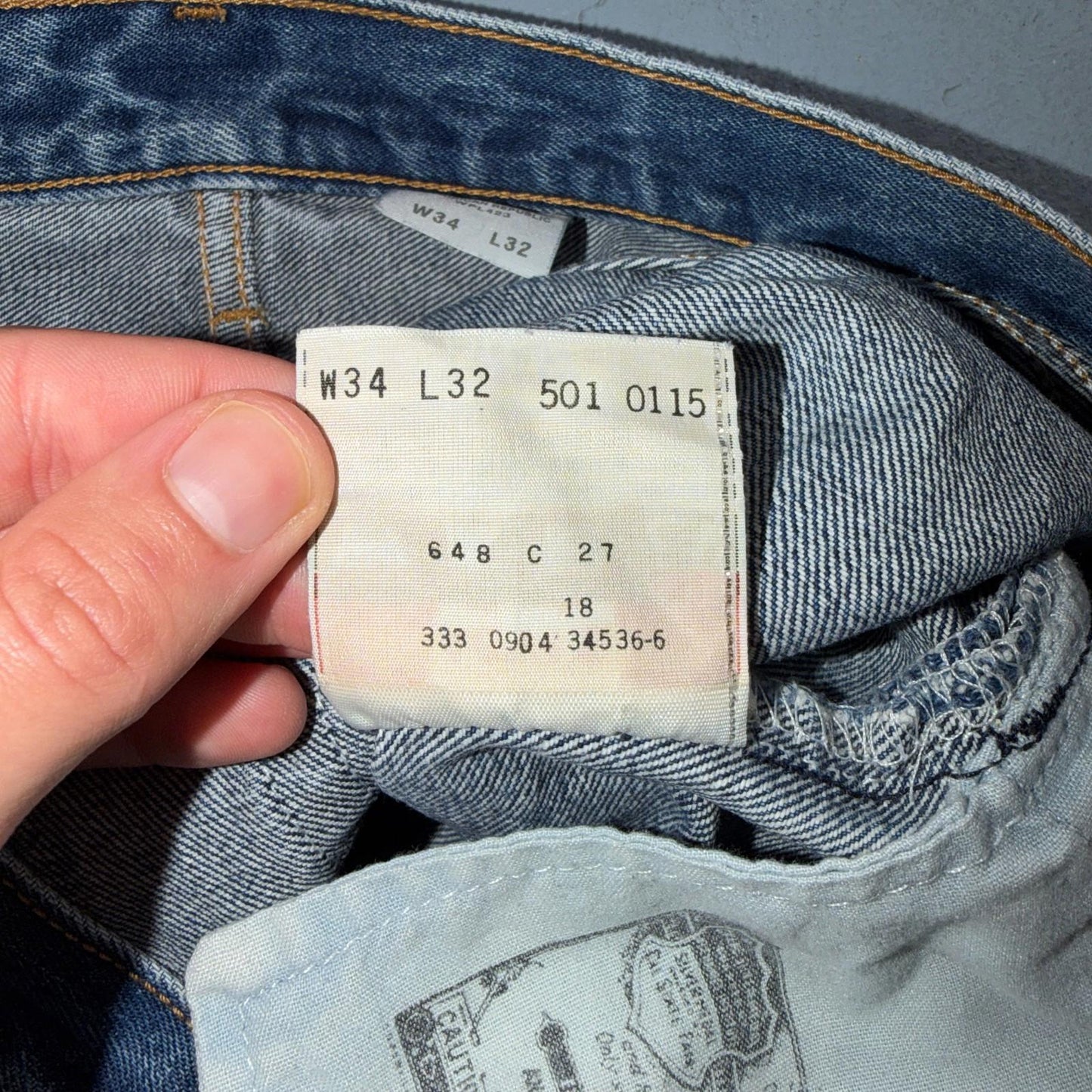Levis 501 Vintage Y2K 90s XX Straight Leg Jeans Blue Med Wash 34x32 Act 32x30