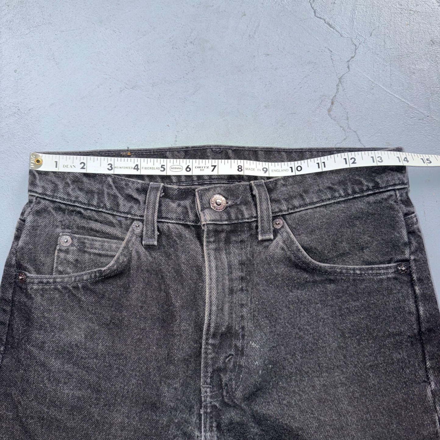 Levis 505 Vintage 90s 40505 Orange Tab Black Jeans 29x32 USA 1990s Act 28x28