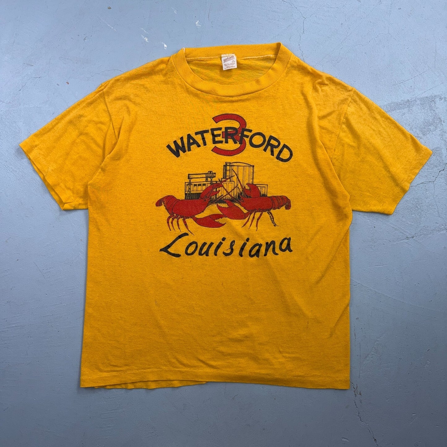 Lobsters Fighting Louisiana Waterford 80s VTG T Shirt 1980s Graphic Seafood Cool