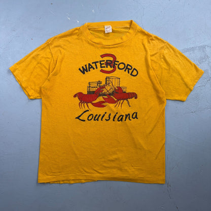 Lobsters Fighting Louisiana Waterford 80s VTG T Shirt 1980s Graphic Seafood Cool