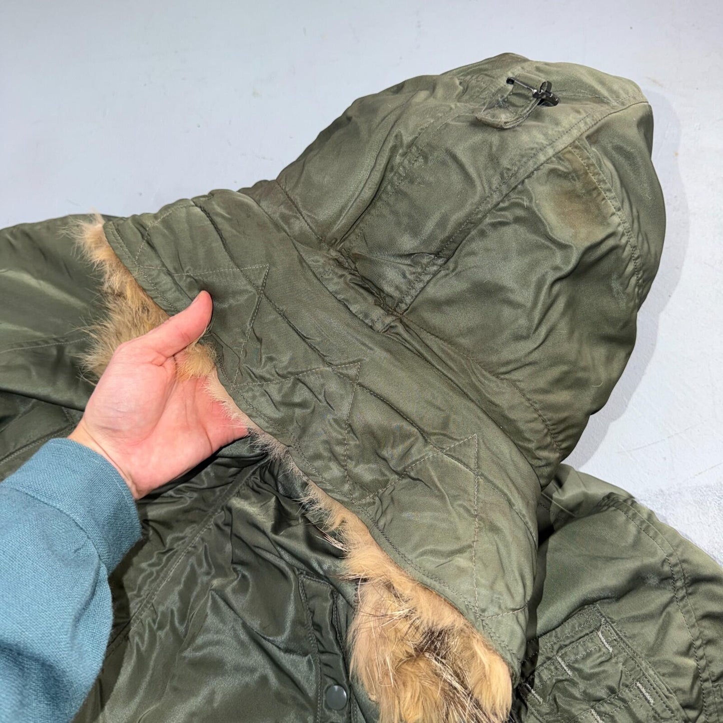 VTG 1960s USAF N-3B Parka Jacket Real Fur Air Force M 60s Air N3B Rare Coat