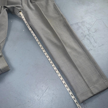 1960s 1970s VTG Mens 2 PC Suit 42 Jacket Coat Pants Gray Union Wool Rockabilly