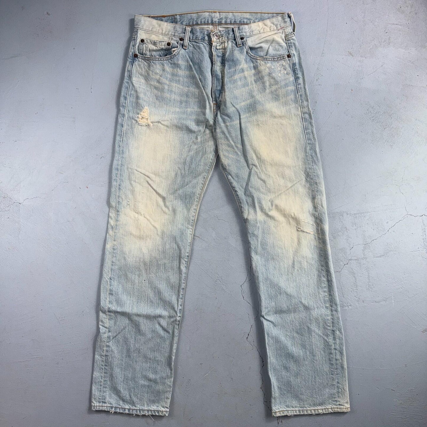 Levis 501 Vintage Y2K 90s XX Straight Leg Jeans Blue Light Wash 34x32 Act 33x32