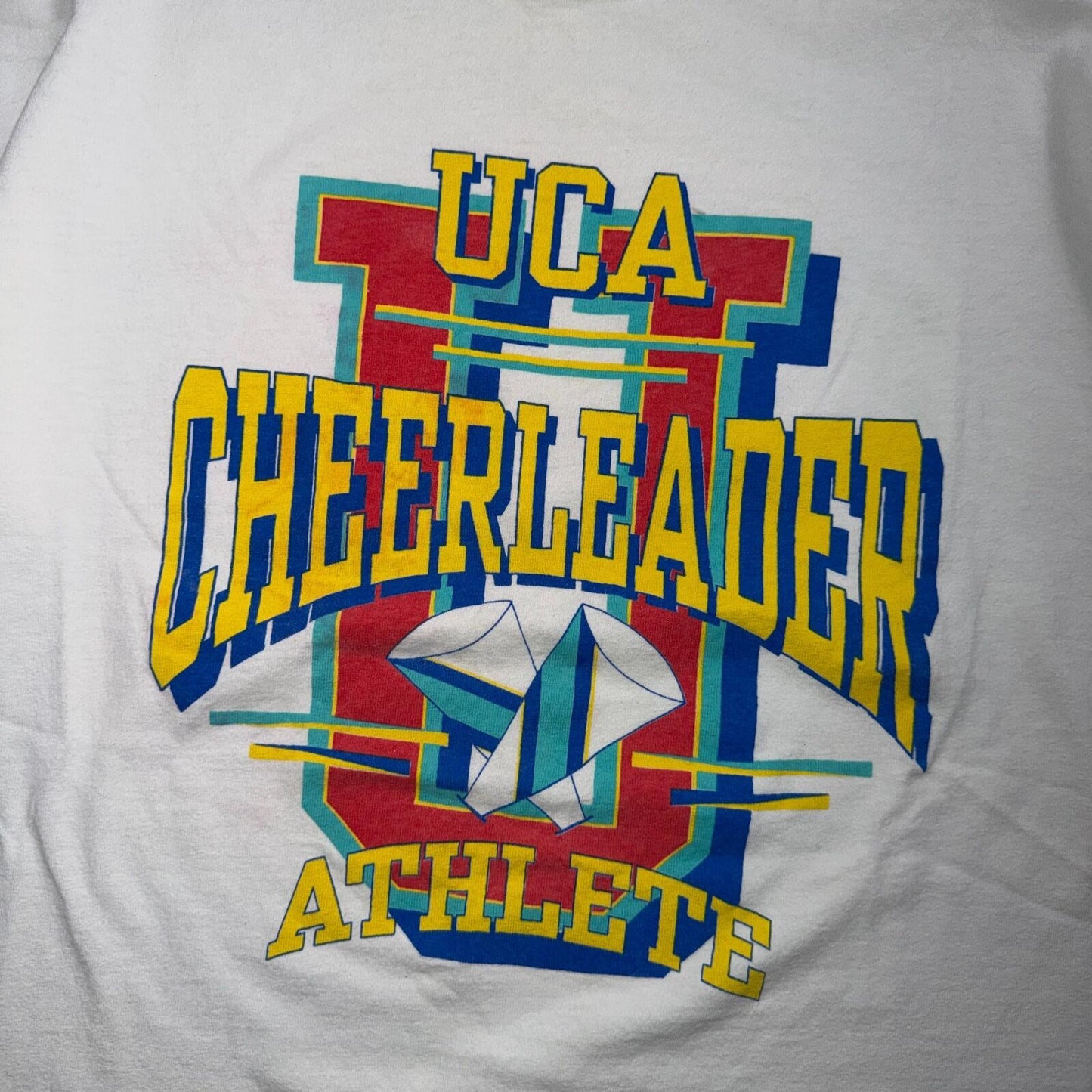 UCA Cheerleader Athlete VTG T Shirt Y2K 2000s College Spirit Football Promo