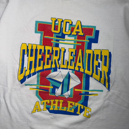 UCA Cheerleader Athlete VTG T Shirt Y2K 2000s College Spirit Football Promo