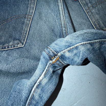 Levis 501 Vintage 80s Redline Selvedge USA XX Jeans Light Wash 34x30 Act 33x28