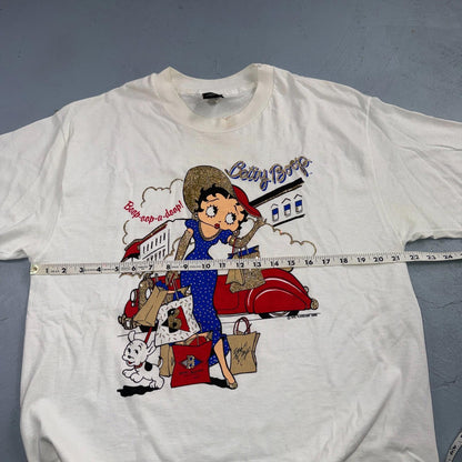Betty Boop Vintage 1995 Glittered Shopping Fashion Glam T Shirt 90s Graphic