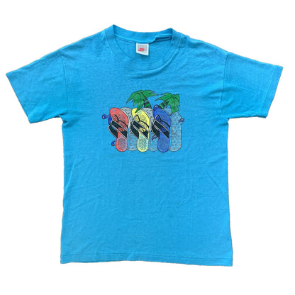 Nike Vintage T Shirt Mens M Palm Beach Waffle Sandals 80s Blue Tag Flordia Rap