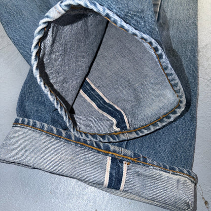 Levis 501 Vintage 80s Redline Selvedge USA XX Jeans Light Wash 40x34 Act 38x30
