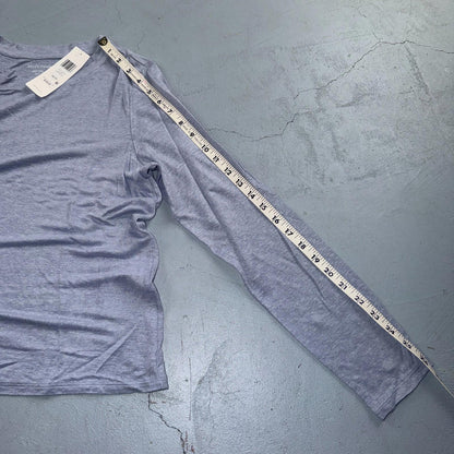 Eileen Fisher NWT $128 Top Size XS Organic Linen Blend Pale Purple Lightweight