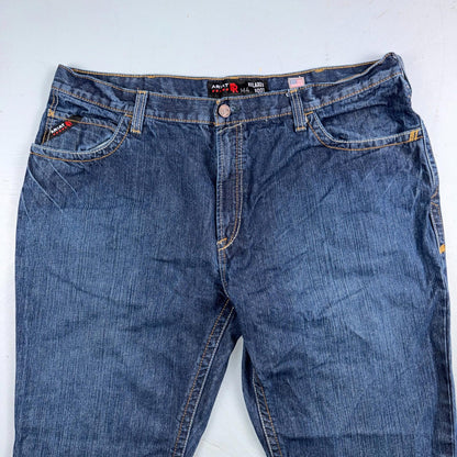 Ariat M4 FR Jeans Mens Blue Flame Resistant Cat 2 Relaxed Boot Cut 42x30 Denim